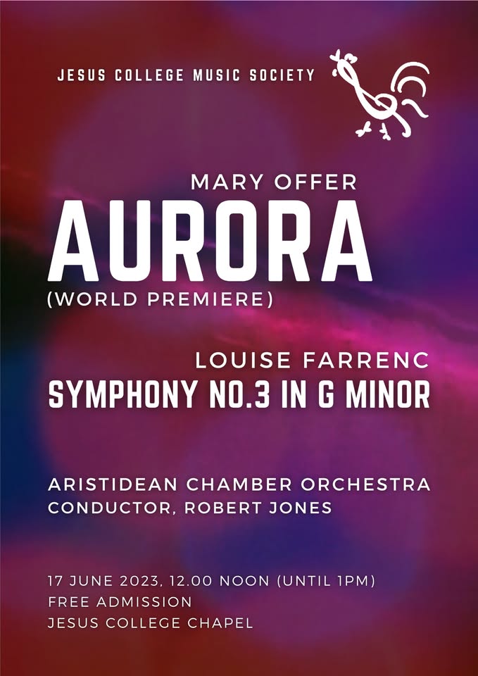 Concert Poster. Purple with white text